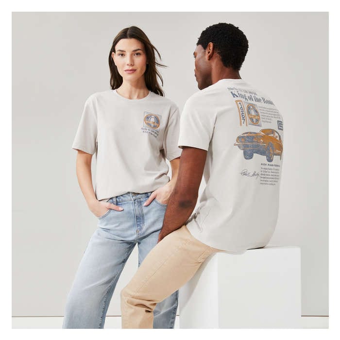 Adult Shelby Car T-Shirt - Light Stone